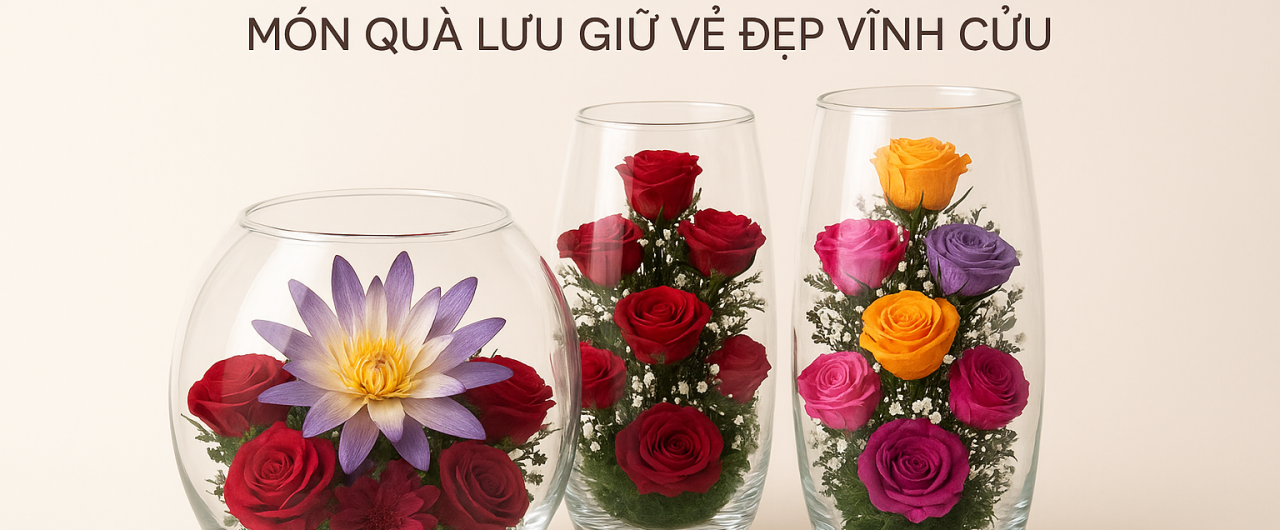 Hoa khô thủy tinh – Món quà lưu giữ Vẻ đẹp vĩnh cửu